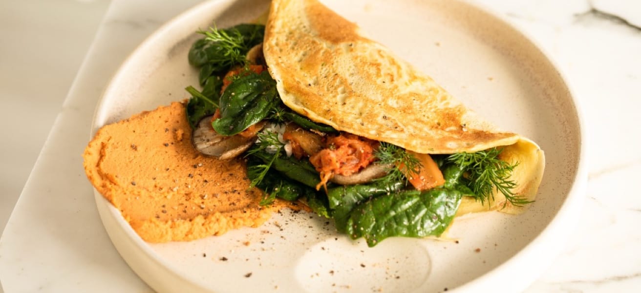delicious omelette on a plate